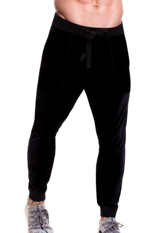 Jor Black Velvet Athletic Long Pant