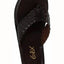 GBX Dark-Brown Leather Vamp Thong Sandal
