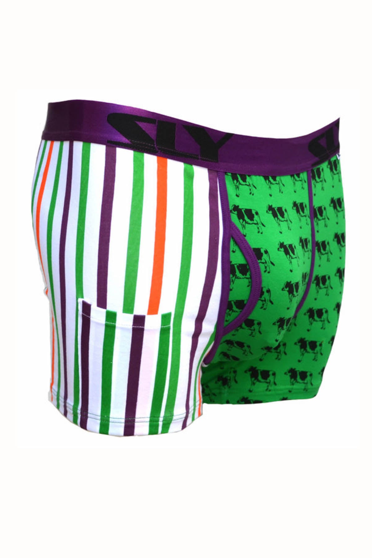 Sly Green & Multi Milk The Cow Boxer Brief & Socks Pack