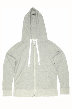 Rxmance Unisex Heather Grey Hooded Zip Sweatshirt thumbnail 1