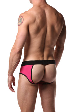 EXCiTE Pink Contrast Mesh Jock Briefs thumbnail 3