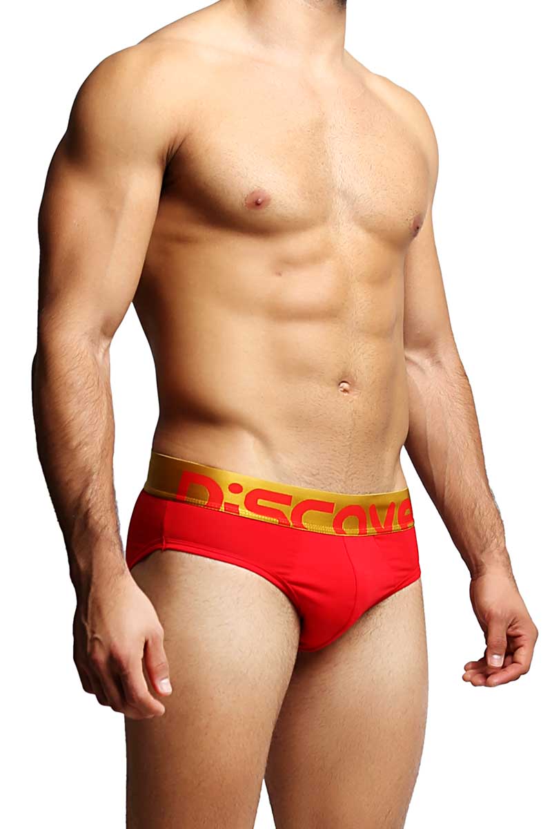 Discover Red Happy New Year Sliq Brief