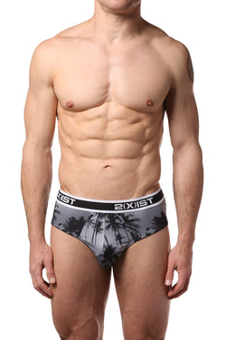 2(X)IST Black/White Sunset Palm Trees Graphic Modal No-Show Brief thumbnail 1