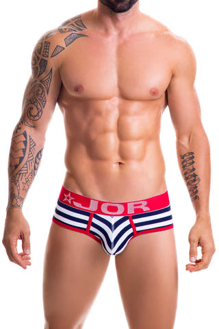 Jor Navy-Stripe Brief