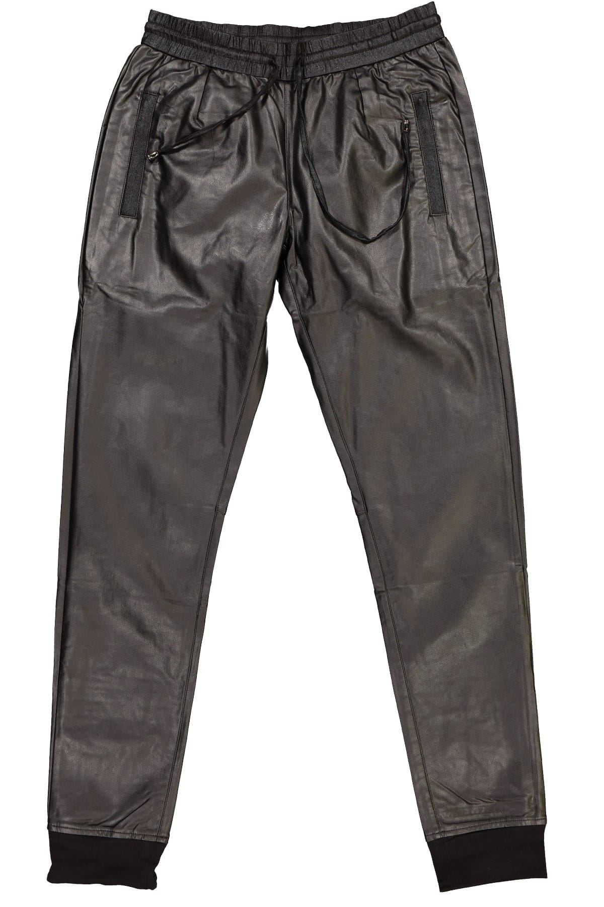Smash Black Faux Leather Jogger