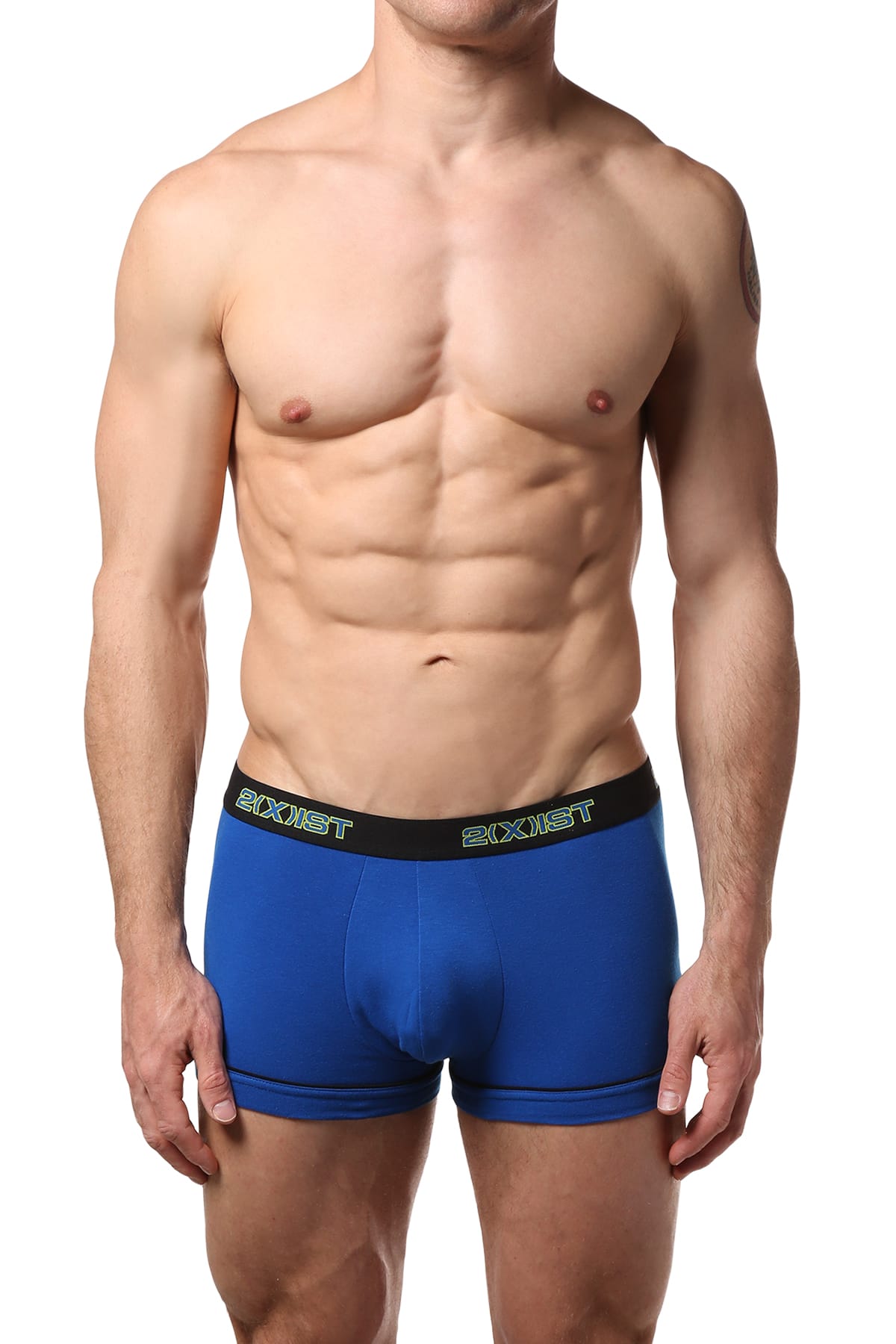 2(X)IST Lime & Blue Performance Cotton Trunk 2-Pack