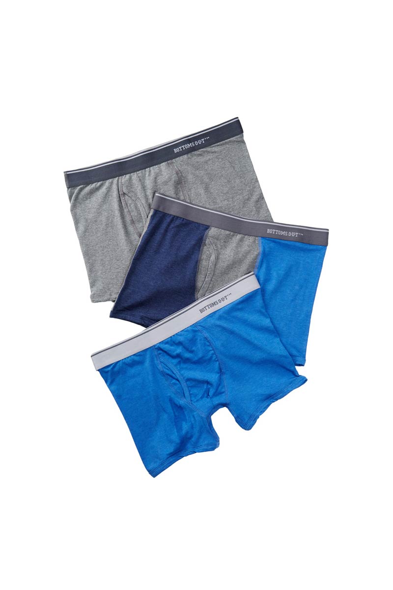 Bottoms Out Navy & Blue Boxer Brief 3-Pack