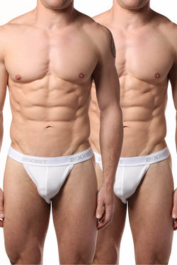 2(X)IST Essential White Y-Back Thong 2-Pack thumbnail 1