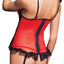 Coquette Red & Black Mesh & Lace Bustier