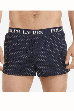Polo Ralph Lauren Navy Polka-Dot Stretch Slim-Fit Boxer Short thumbnail 2