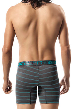 Xtremen Grey & Blue Stripe Microfiber Boxer thumbnail 2