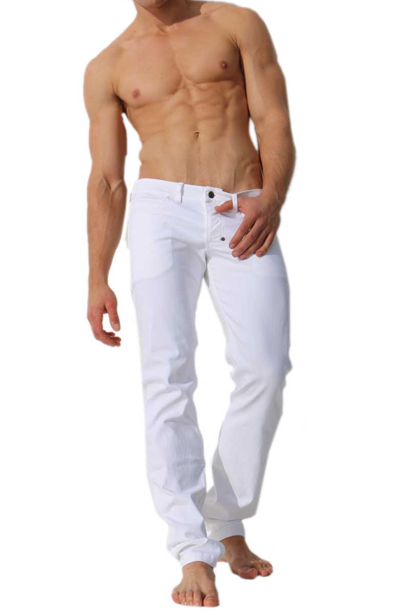Rufskin White Fjord Stretch Twill Button Fly Jeans Optic