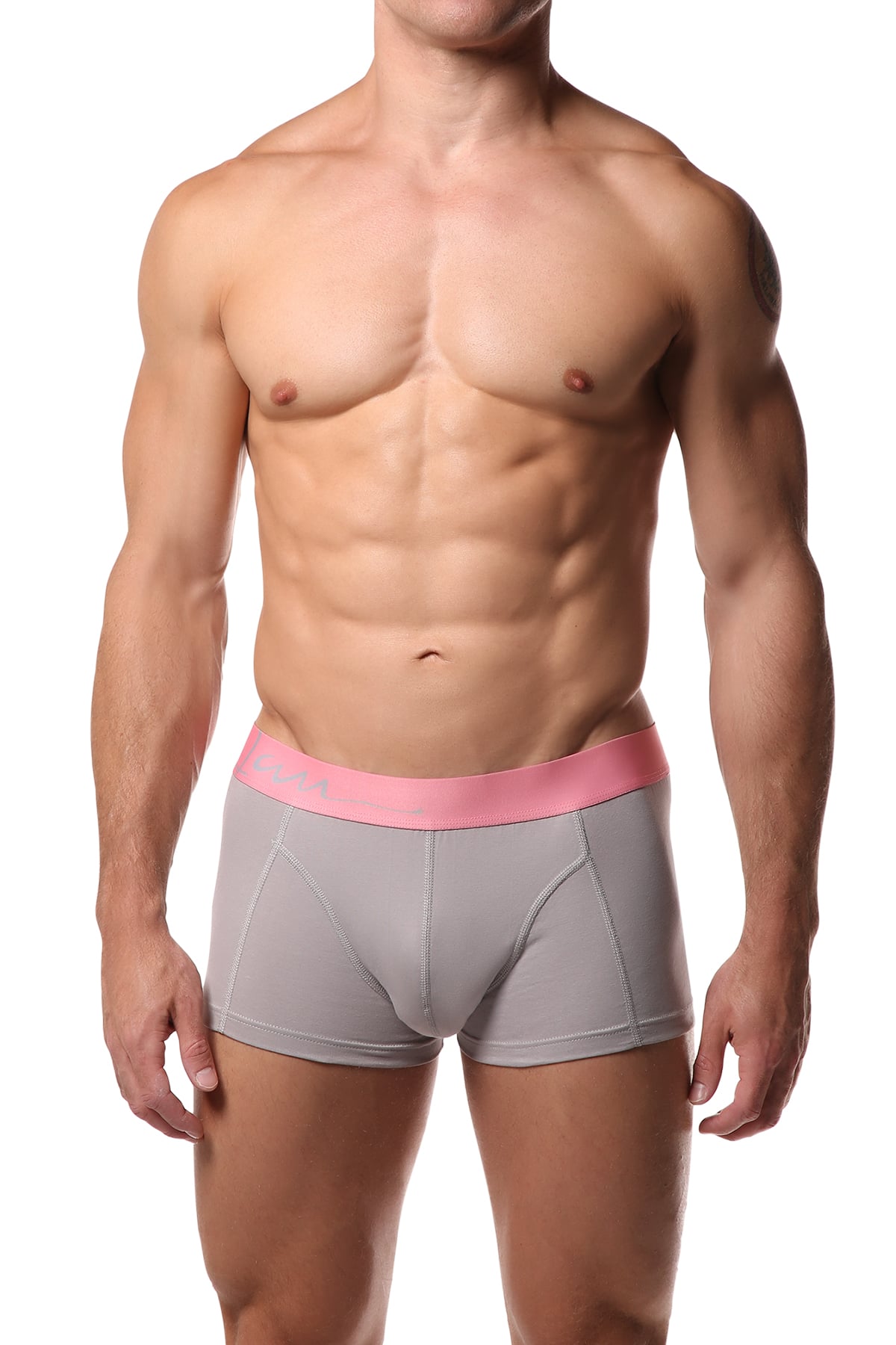 Jam Grey & Salmon Boxer Brief