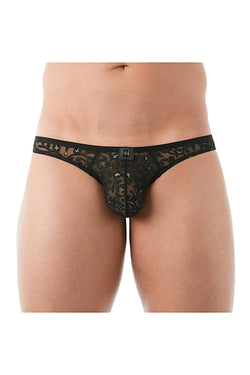 Gregg Homme Floral Burnout Rococo Mesh Thong thumbnail 2