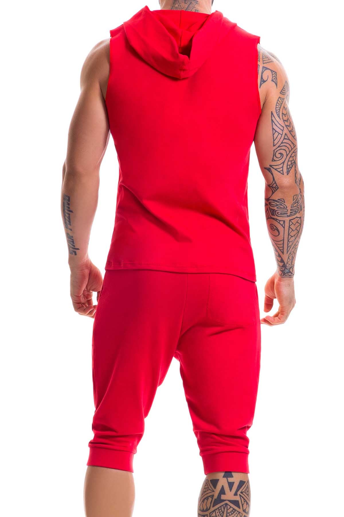 Jor Red Sleeveless London Hoodie