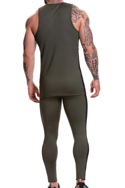 Jor Army-Green Runner Tank Top thumbnail 3
