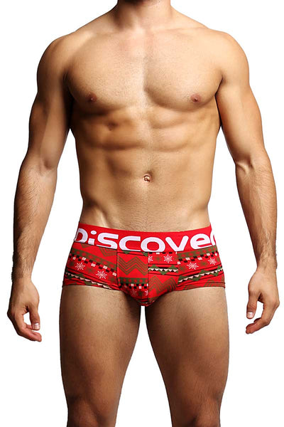 Discover Christmas Print Trunk & Sock Set