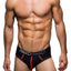 Marco Marco Black & Neon Orange Stitched Brief
