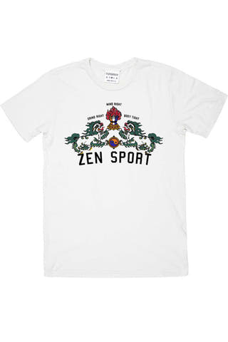 Rxmance White Zen Sport Crew Tee