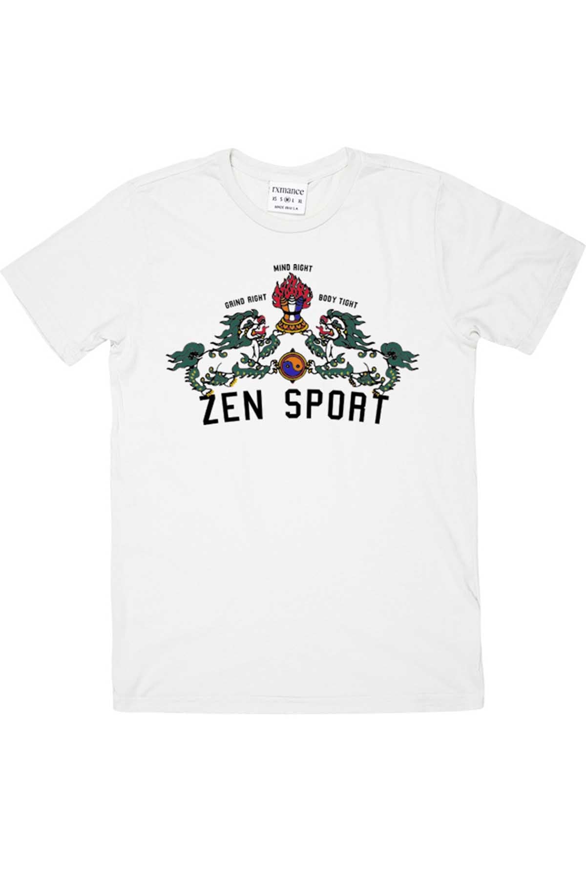 Rxmance White Zen Sport Crew Tee