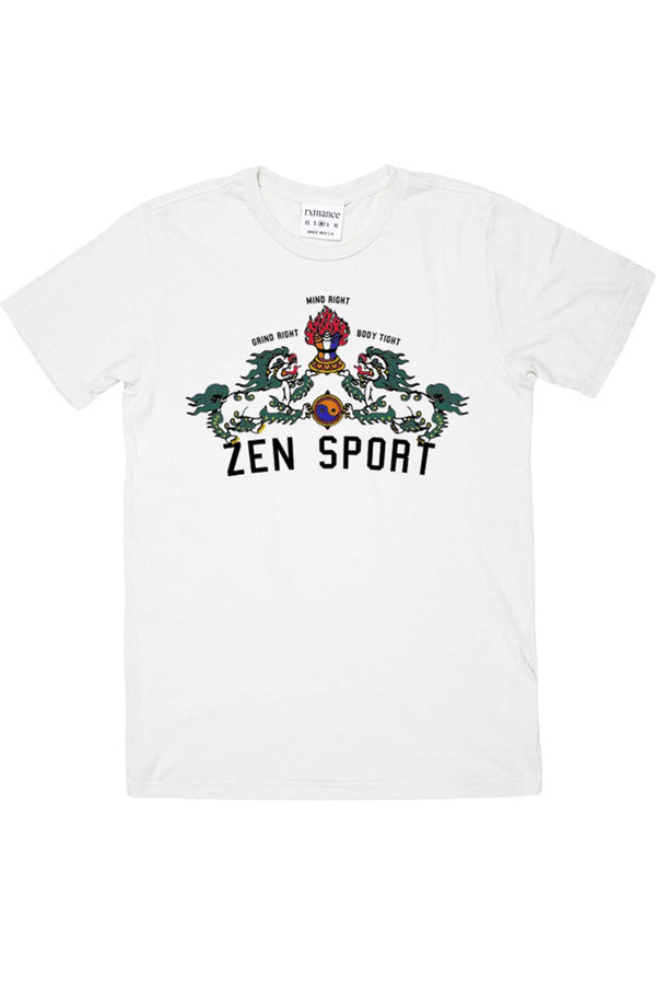 Rxmance White Zen Sport Crew Tee