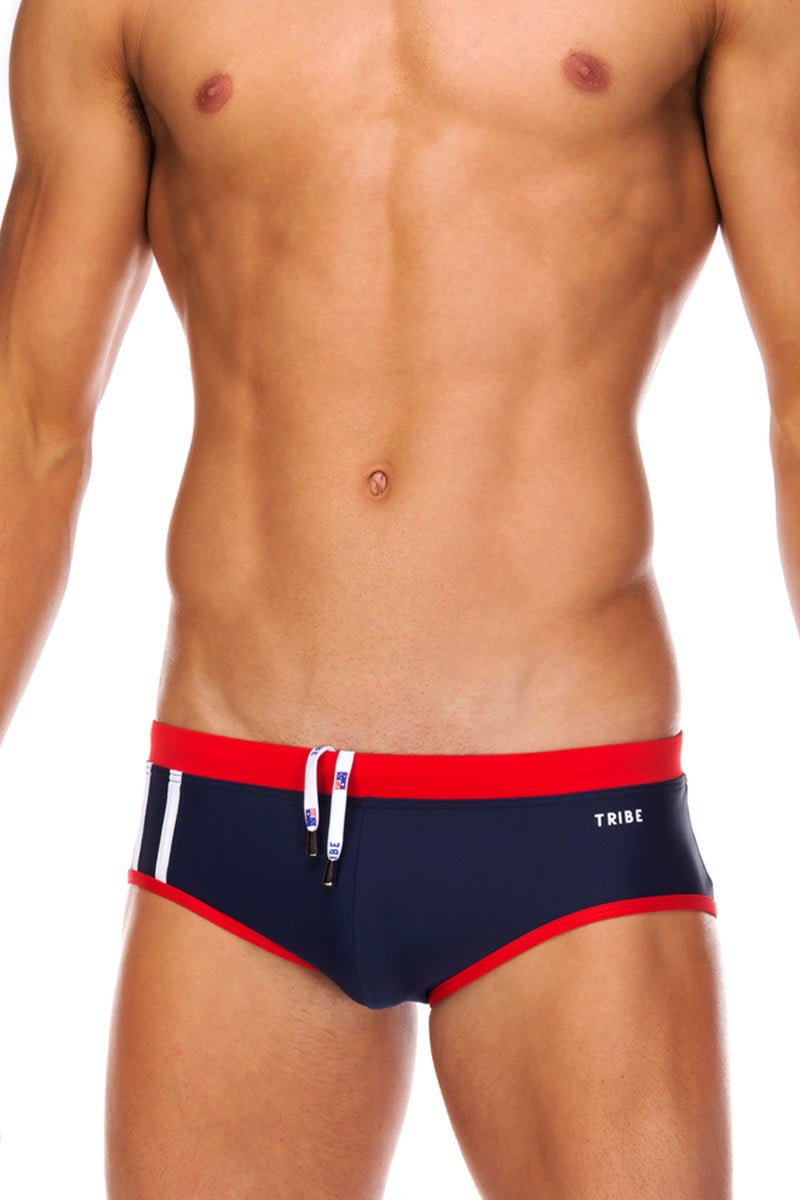 Tribe Navy & Red Indian Swim Boy Brief