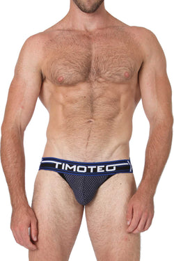 Timoteo Navy & Black Jet Stream U-Bulge Jockstrap thumbnail 1