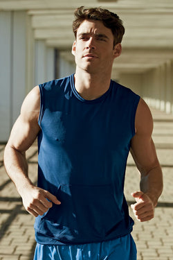 Vuthy Navy Kangaroo Muscle Tank thumbnail 2