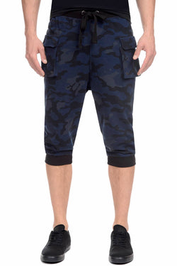 2(X)IST Blue-Camo French Terry Cropped Cargo Pant thumbnail 1
