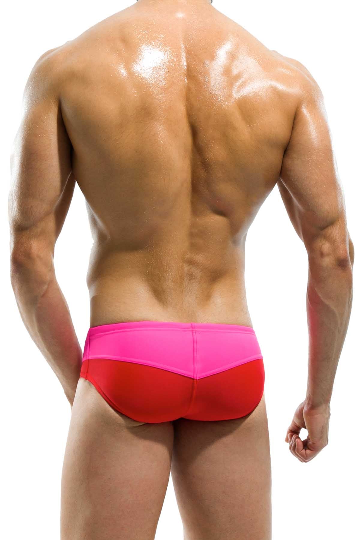 Modus Vivendi Red & Fuchsia Rainbow Swim Brief