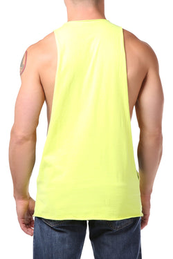 Y.M.L.A. Yellow Split Muscle Tank thumbnail 2