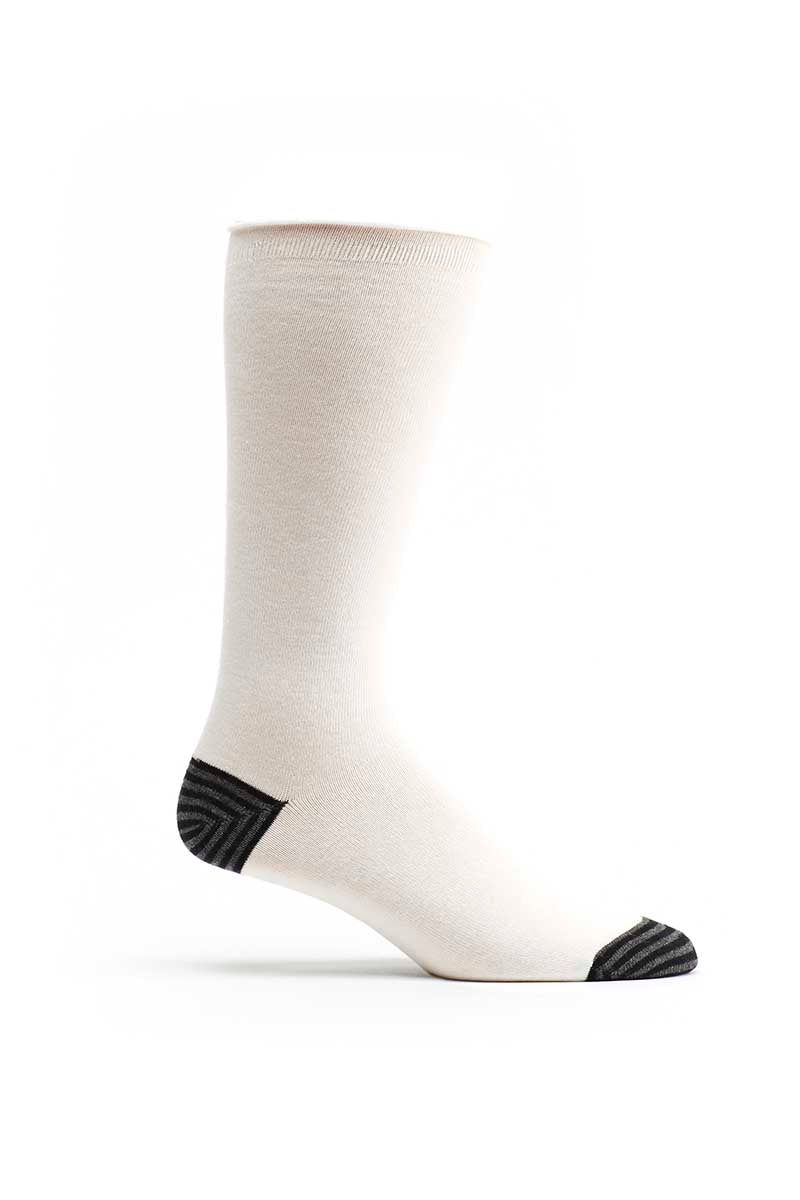 Ozone White Basic Calf Sock