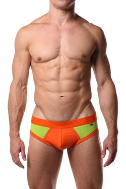 Alexander Cobb Orange & Green Slip Brief thumbnail 1