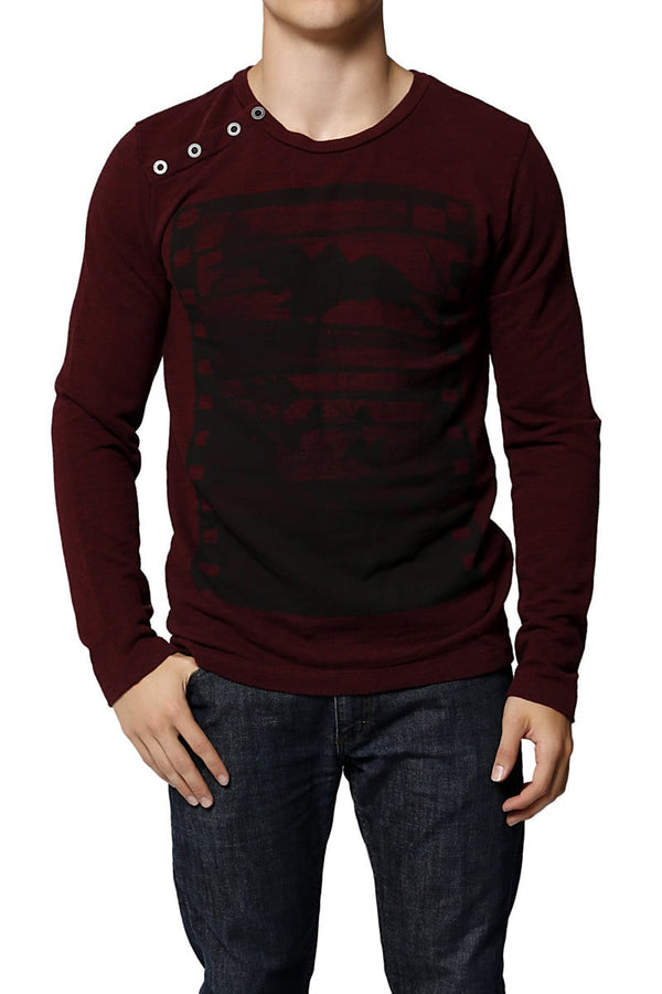 Black Hearts Brigade Oxblood Raven Reel Sweater