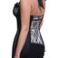 Coquette Black & Nude Lace Halter Dress