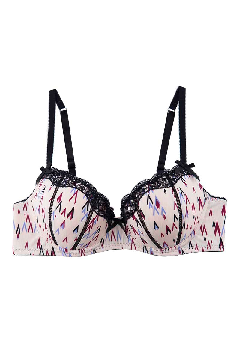 Catherine Malandrino Printed Microfiber Balconette Bra
