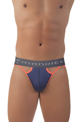 Mandies Navy/Neon Casino Brief
