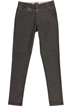 Smash Black Classic Pant with Leather Trim thumbnail 2