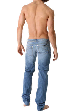 Rufskin Faded Blue Donovan Distressed Denim Jeans thumbnail 3