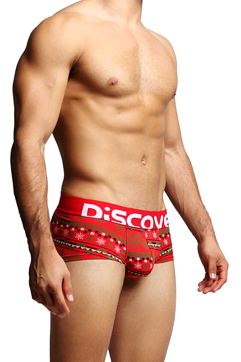 Discover Christmas Print Trunk & Sock Set