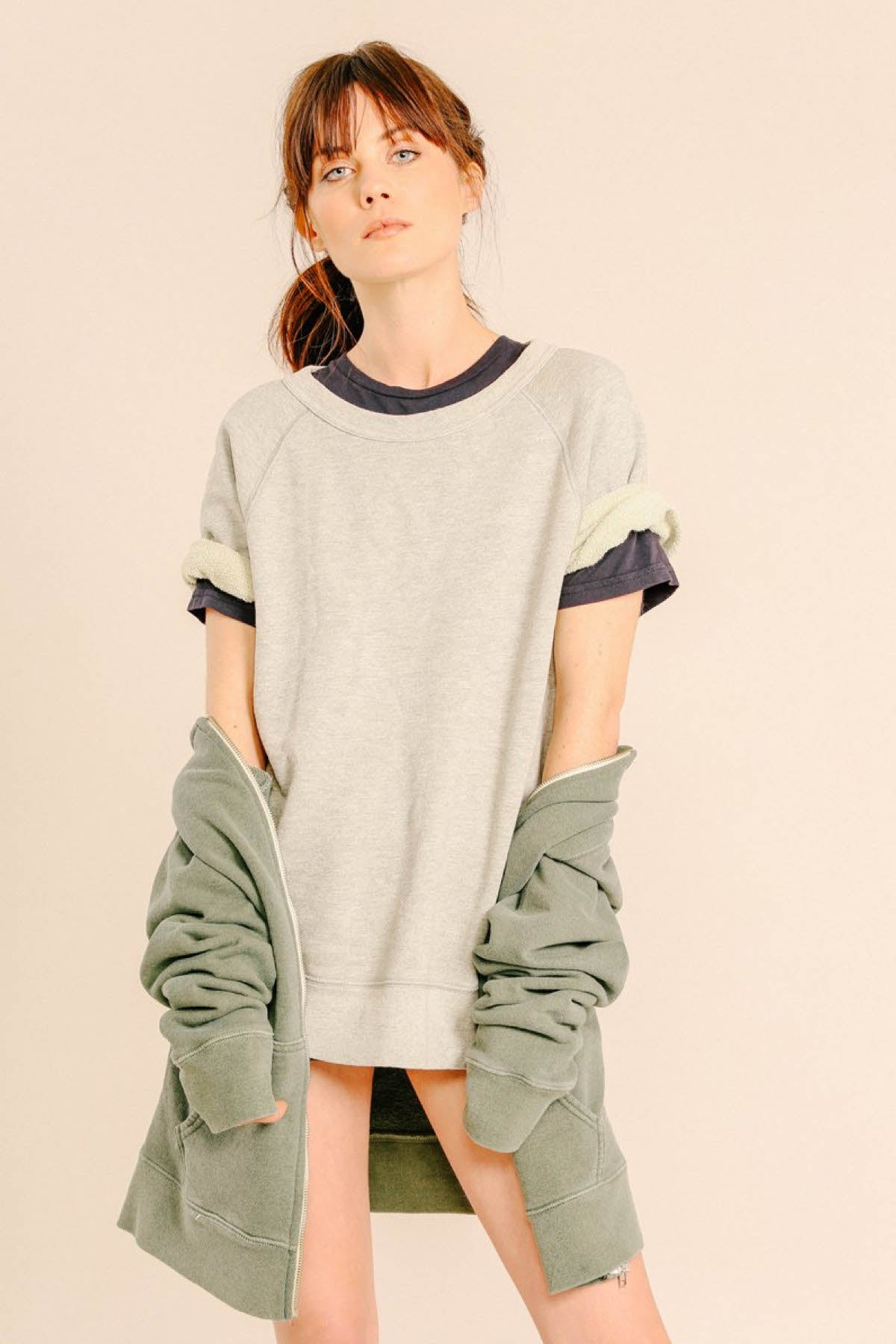 Rxmance Unisex Vintage Black Short Sleeve Sweatshirt