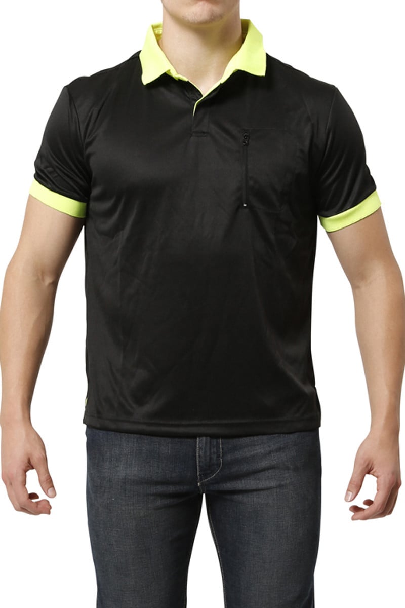 Body Tech Black & Neon Motion Polo Shirt