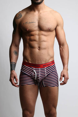 Mosmann Dark Red White & Navy Long Boxer thumbnail 1