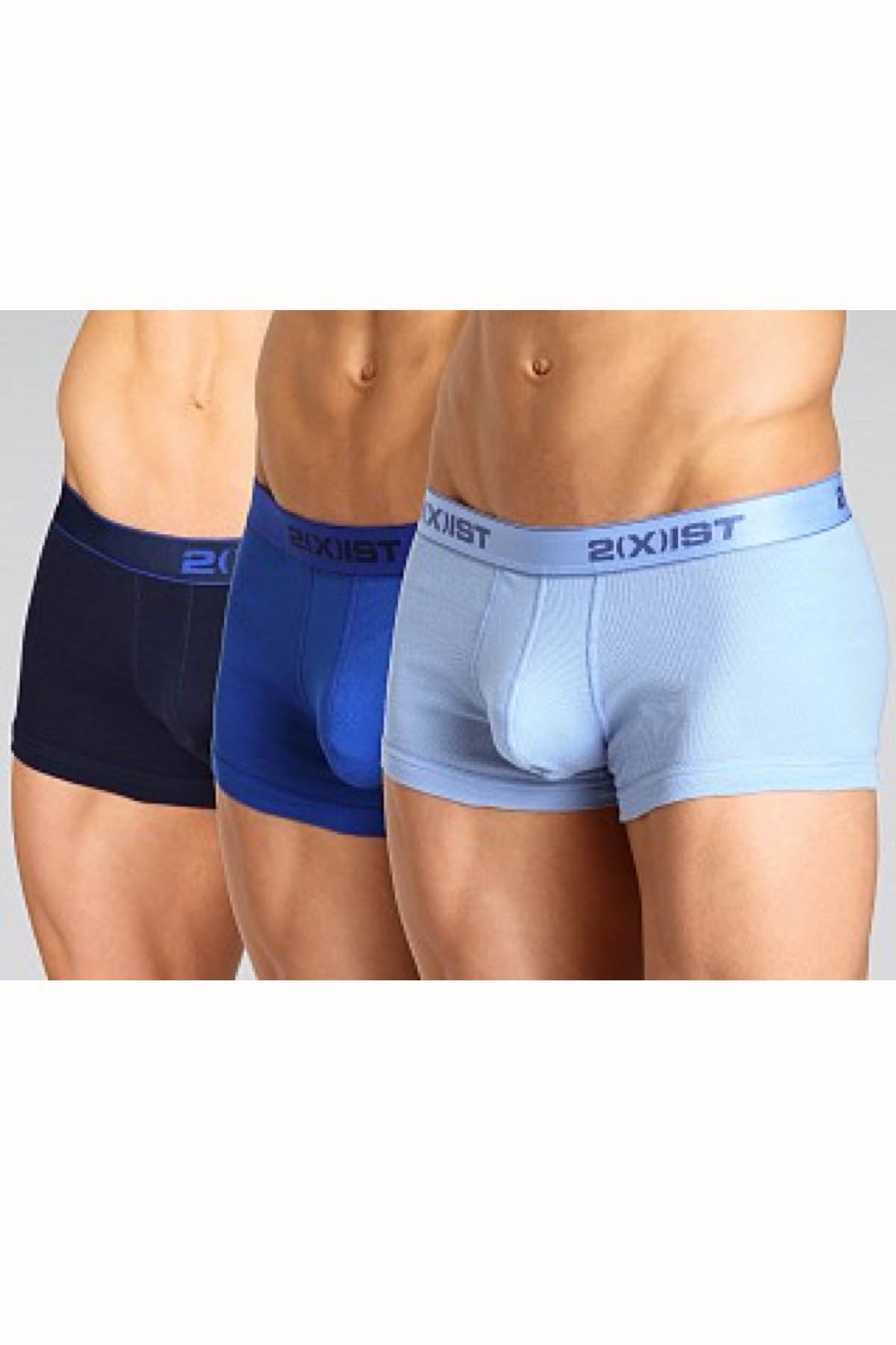 2(X)IST Blue/D.Blue/L.Blue Essential No-Show Trunk