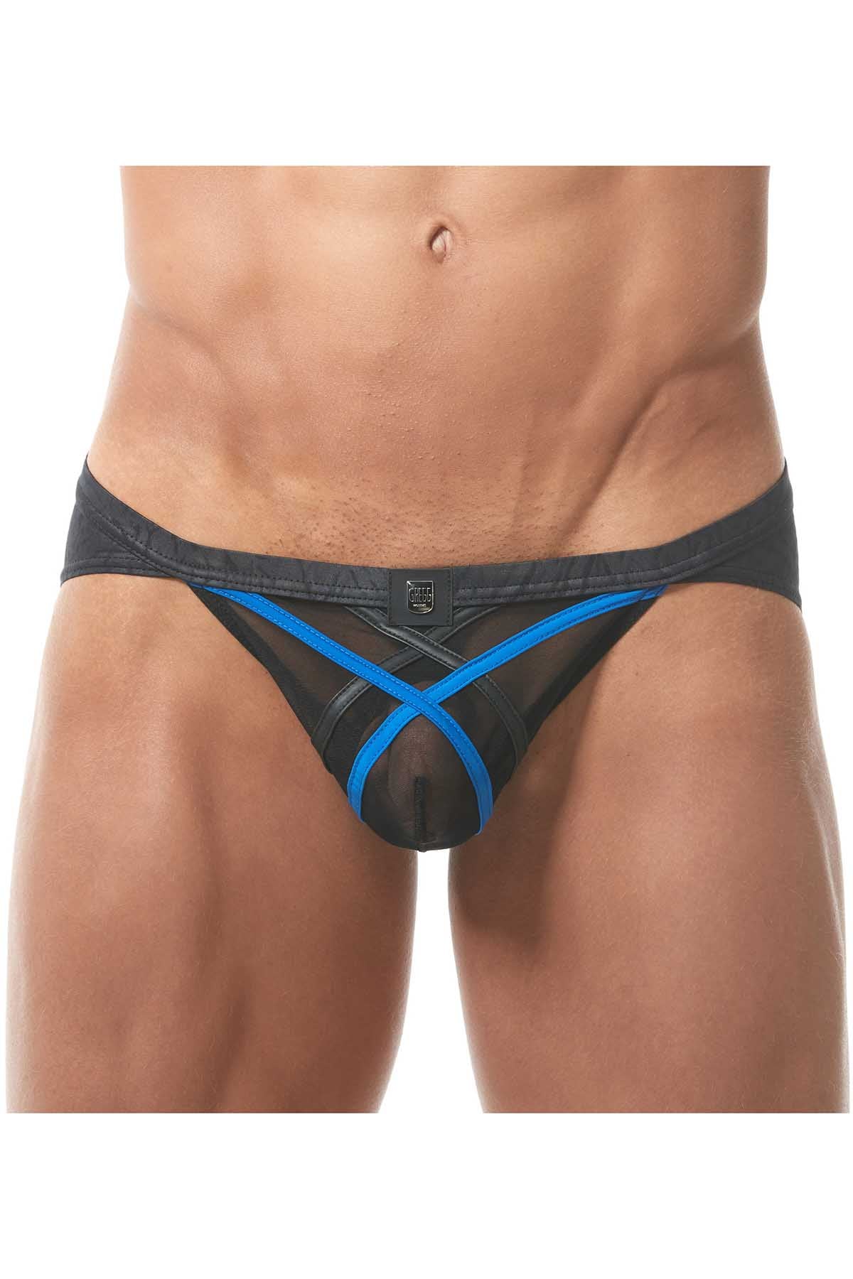 Gregg Homme Black X-OTIK Italian Mesh C-Ring Brief