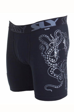 Sly Black & Silver Octopus Boxer Brief - Long thumbnail 1