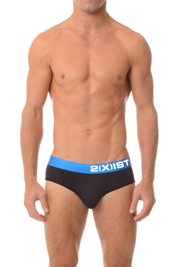 2(X)IST Black & Blue Electric Cotton Stretch Brief thumbnail 1