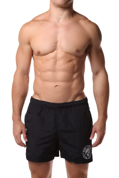 Datch Solid Black Gladiator Swim Short