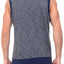 2(X)IST Blue Marled Sleeveless Side-Zip Muscle Sweatshirt