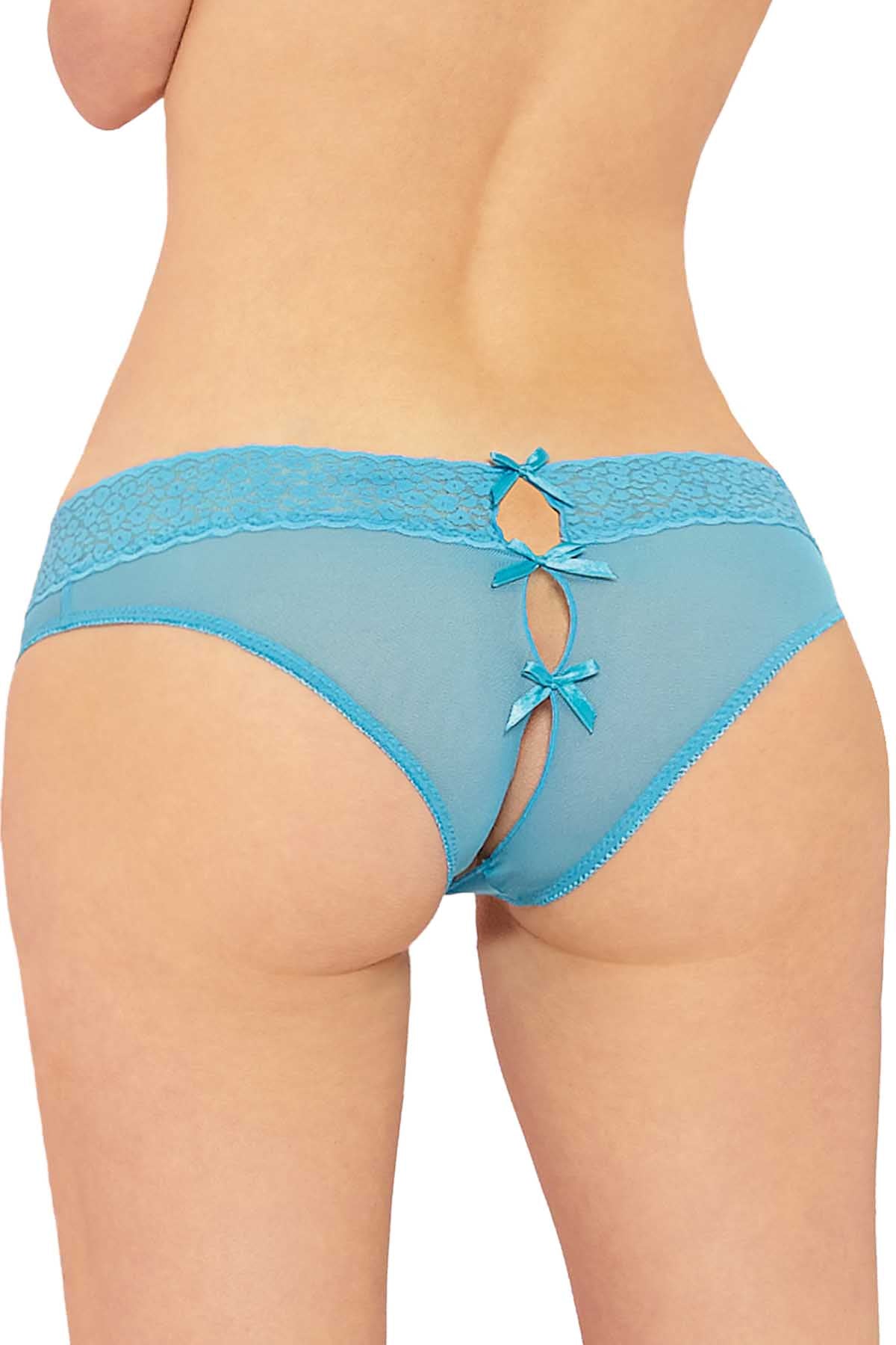 Seven 'Til Midnight Turquoise Leopard Lace Panty